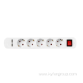 5-way Socket Switch with USB type a+a